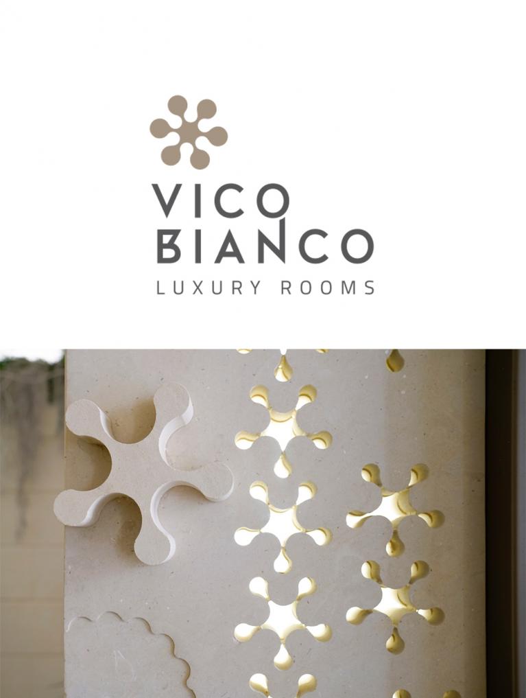 Il logo per Vico Bianco prende spunto dal Salento