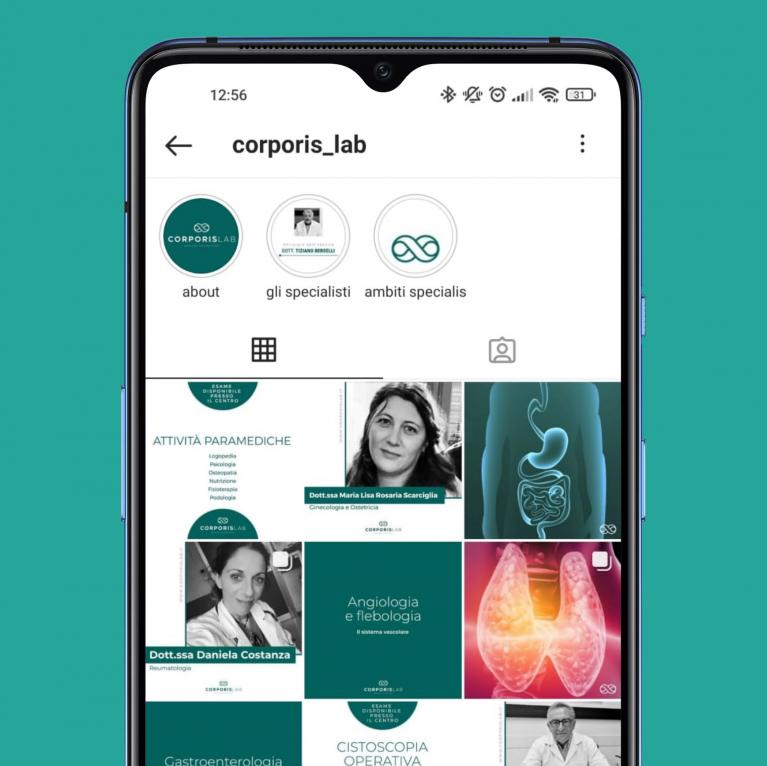 I canali social di Corporis Lab